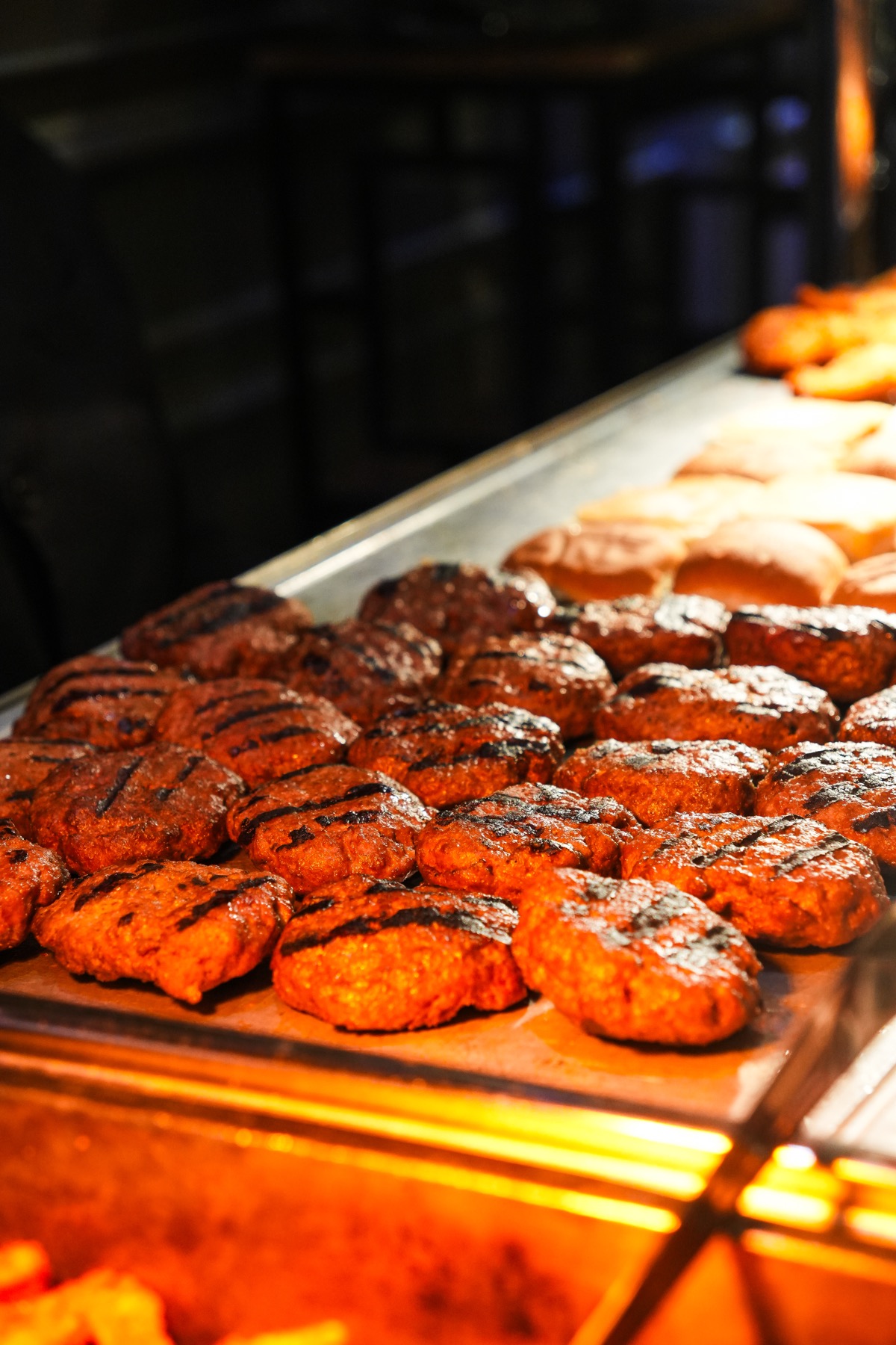 Grilled chicken station ready for event service