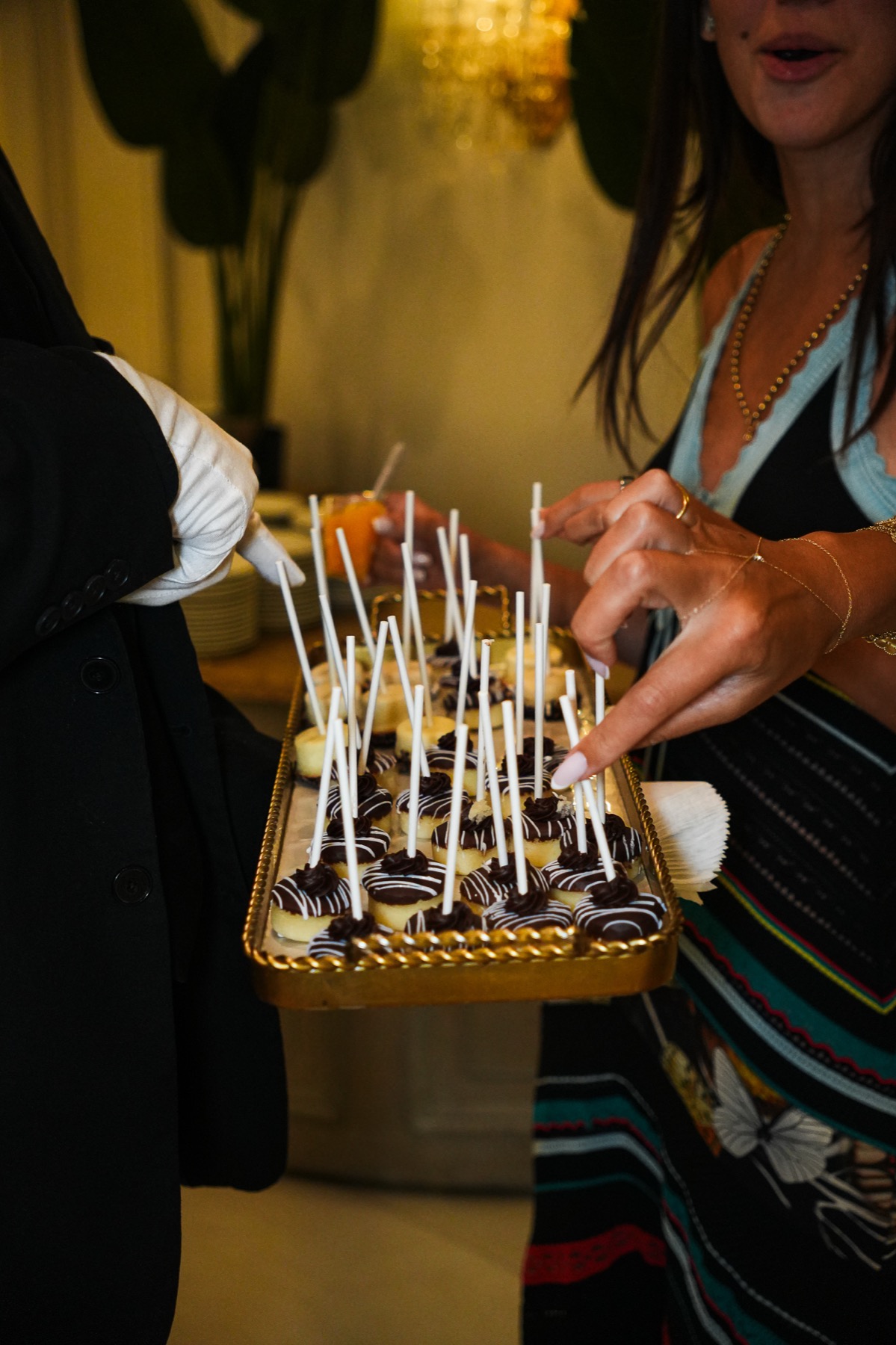 Passed dessert pops served to guests