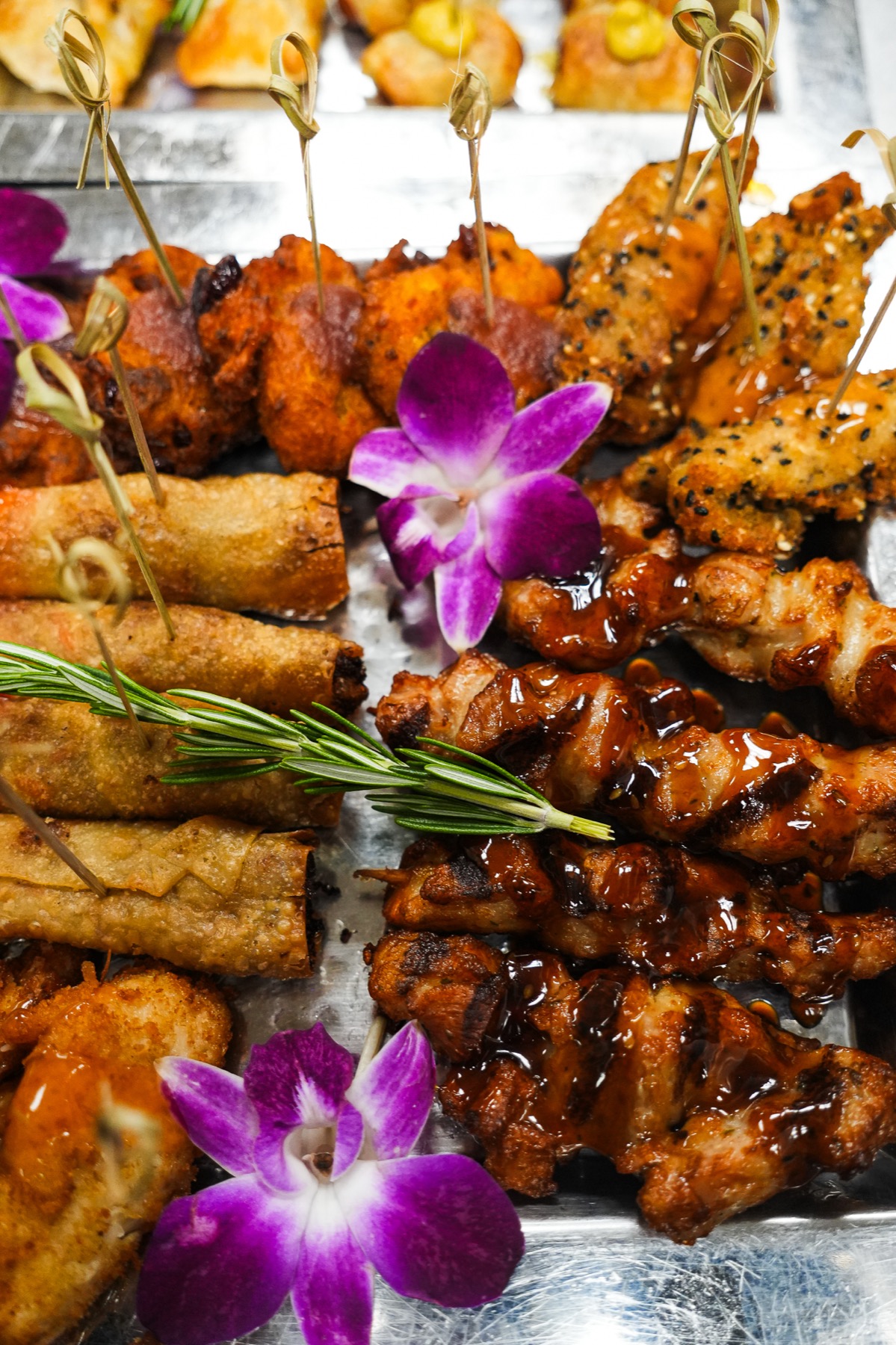 Passed kosher hot bites for cocktail hour