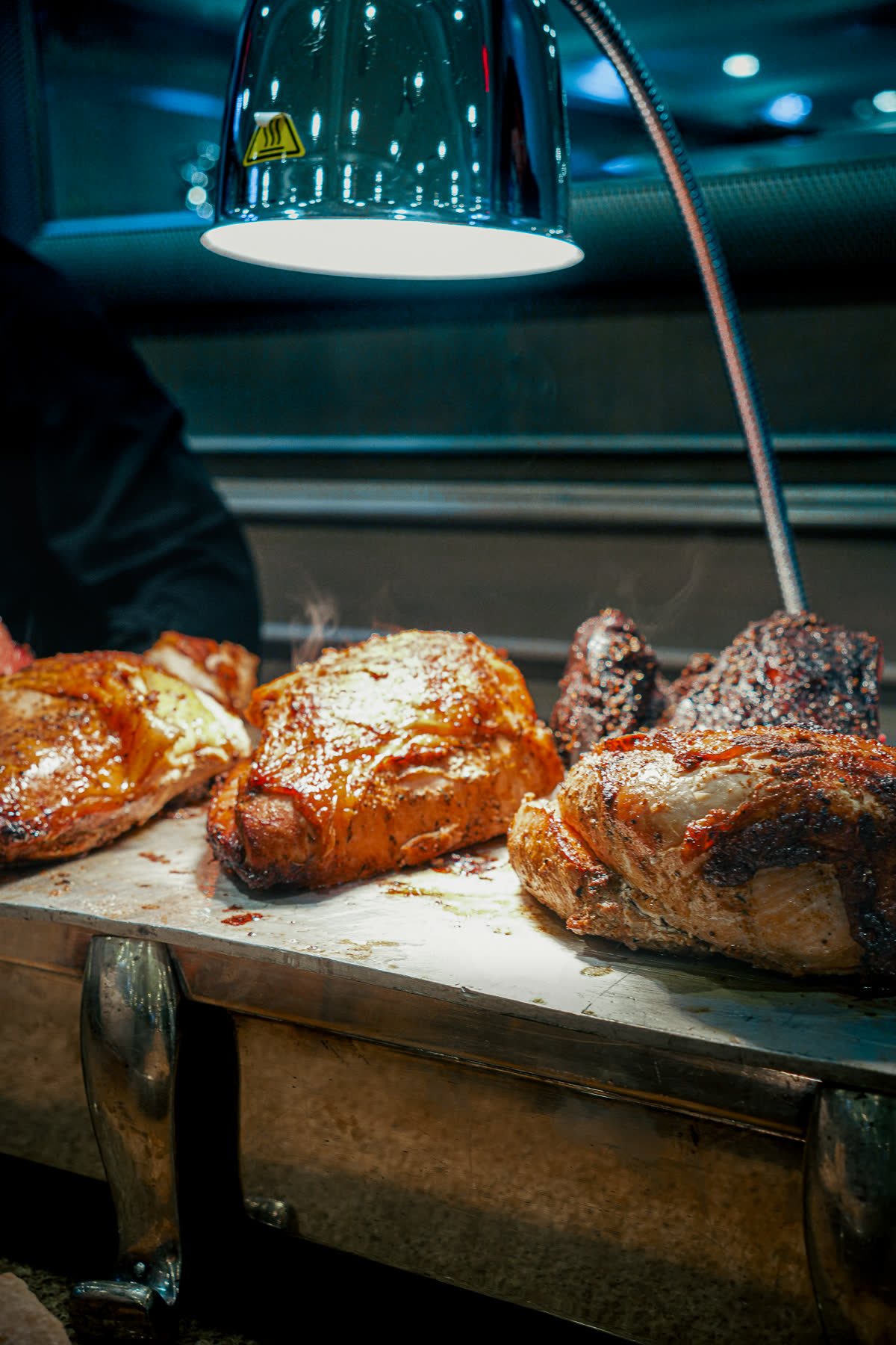 Kosher roast station during an event