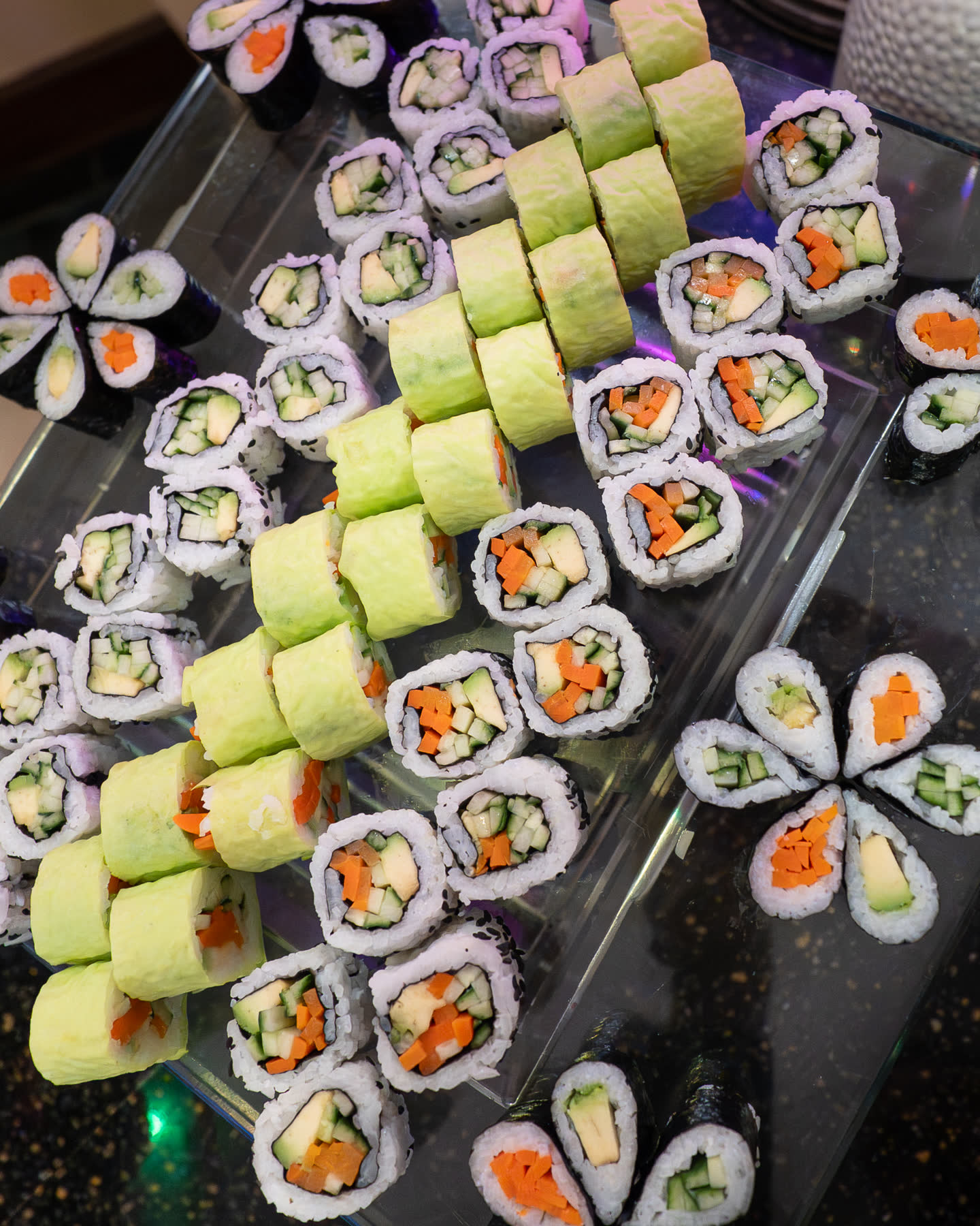 Kosher sushi platter for cocktail hour